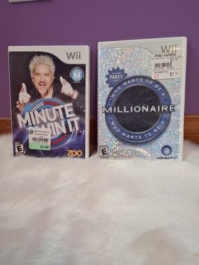 Wii Who Wants to Be a Millionaire & Wii Minute To Win It Set Of 2 Games